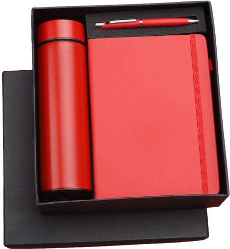 Bottle 3 in 1 Red Diary, Pen, Temperature bottle set SR-184