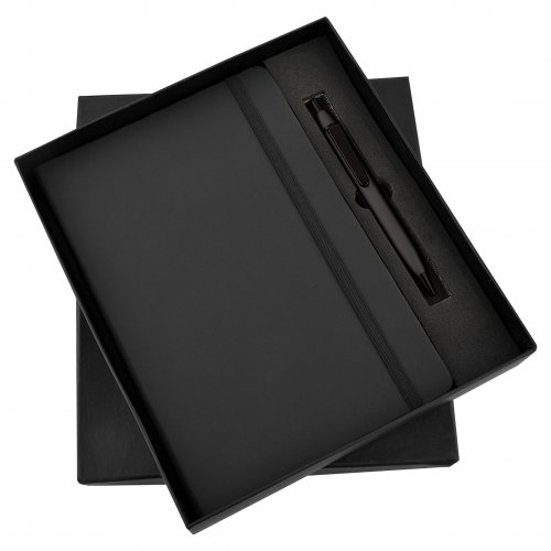 Black Elastic Diary and pen set SR-138