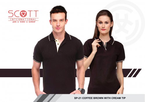 Scott Coffee Brown with Cream Tip