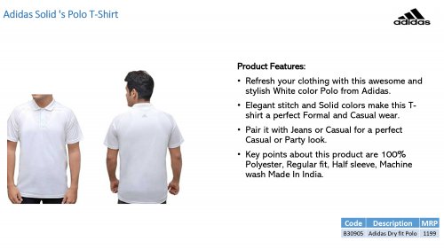 Adidas White T shirt