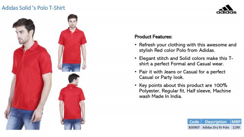 Adidas Dry Fit Polo T- Shirt B30907