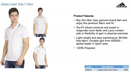 Adidas polo T-shirt White DP6035