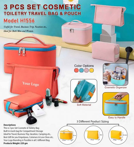 3 Pcs Set Makeup Cosmetic Bag H-1556
