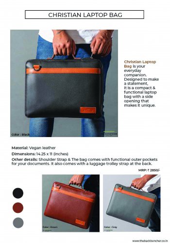 Back bencher Christian Laptop bag