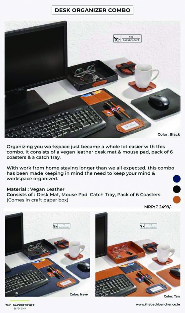 Back bencher Desk Organizer combo