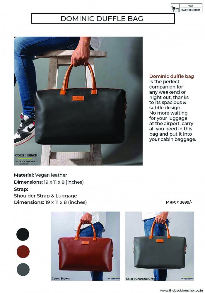 Back bencher Dominic Duffle bag